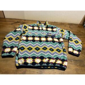 Patagonia Jacket Womens Medium Pullover Synchilla Timber Twist Fleece Retro